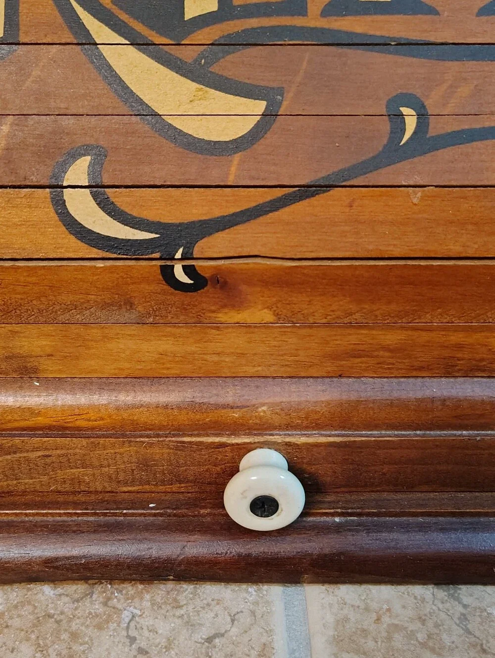 Vintage Grandmacore Retro 80's Wooden Roll-Top Bread Box